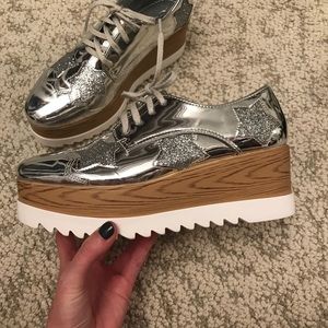 Platform Sneakers w/ Stars